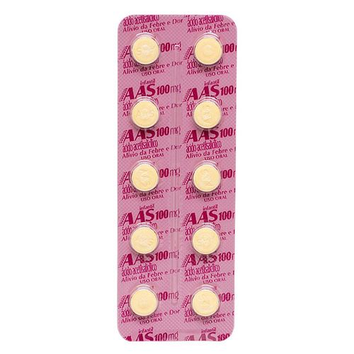 Aas Infantil  100mg 10 Comprimidos