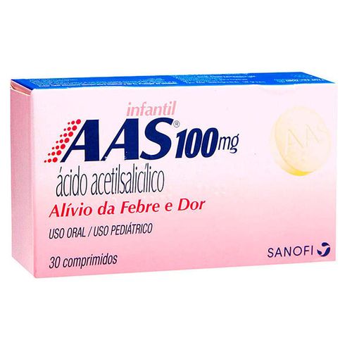 Aas Infantil  100mg 30 Comprimidos