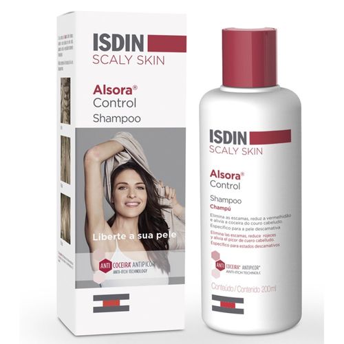 Shampoo anticaspa Alsora Control branco 200 ml Isdin