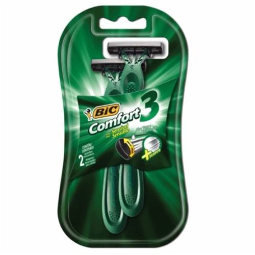 Aparelho de Barbear Bic Comfort 3 3 Lâminas Pele Sensível 2 Unidades