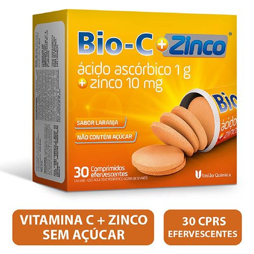 Bio-C + Zinco 1g + 10mg 30 Comprimidos Efercescentes