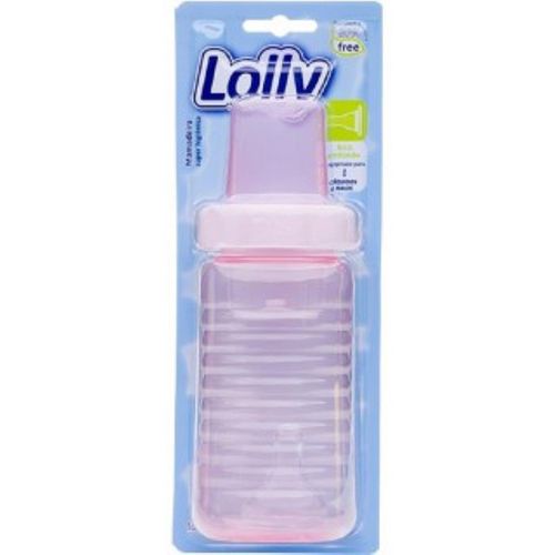 Mamadeira Lolly Big Clean Rosa 340Ml - Lolly