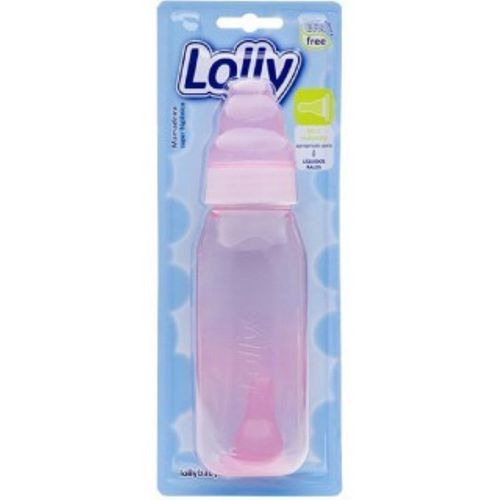 Mamadeira Lolly Clean Rosa 220Ml - Lolly