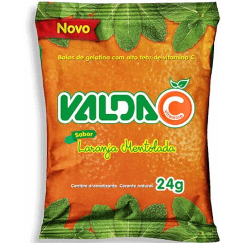 Pastilhas Valda Vitamina C Laranja Mentosachet 24G 18Un - Valda