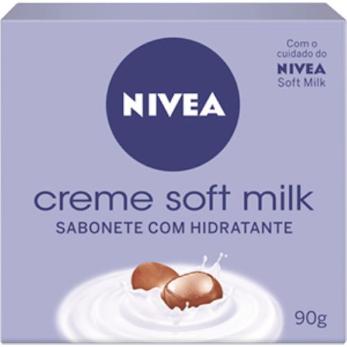 Sabonete Barra Hidratante Nivea Creme Soft Milk Caixa 90g