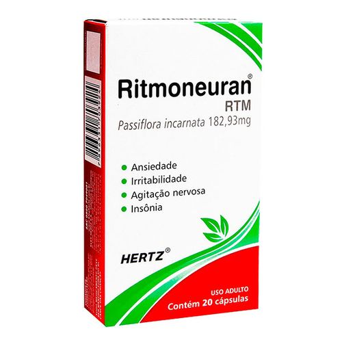 Suplemento Calmante Ritmoneuran Passiflora 20 Cápsulas