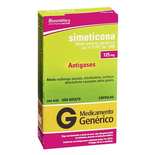 Simeticona 125mg Genérico Biosintética C/ 10 Cápsulas Gelatinosas