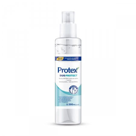 SPRAY ANTIBACTERIANO PARA MÃOS PROTEX DUO PROTECT COM 300ML