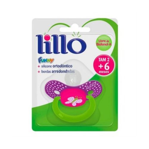 Chupeta Lillo Funny Orto Sil Tam 1 Rosa - Lillo