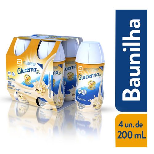 Suplemento Nutricional Glucerna SR. Sabor Baunilha 200ml (pack com 4)