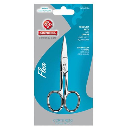 Tesoura de Unha Inox Reta BC322 Mundial