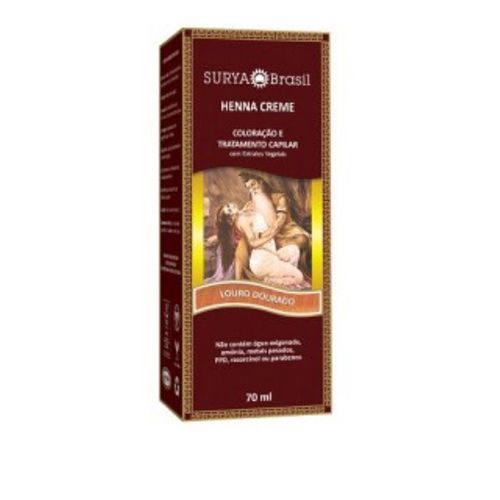 Tintura Henna Surya Creme Loção Douradoado 70Ml - Surya