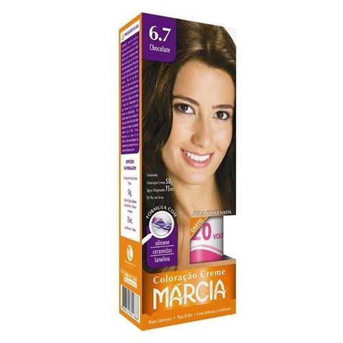 Tintura Marcia Creme 6.7 Chocolate 50G - Marcia Cosmeticos