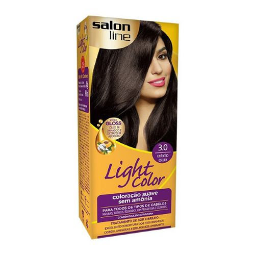 Tintura Salon Line Light Color Profissional 3.0 Castanho Escuro - Salon Line Light Color