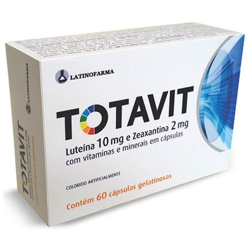 Suplemento Vitamínico Totavit Latinofarma 10mg Luteína 60 Cápsulas