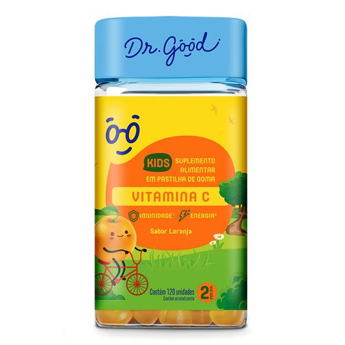 Vitamina C Dr. Good Kids Sabor Laranja C/ 120 Gomas