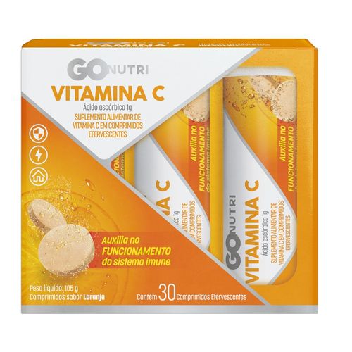 Suplemento Vitamina C GOnutri 1g Comprimido Efervescente 30 Unidades