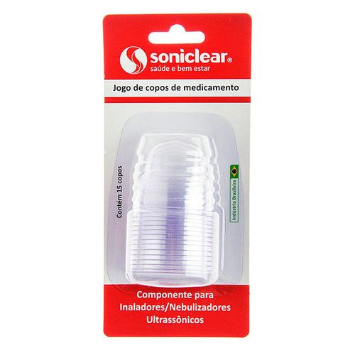 Copo Para Inal Soniclear Descartável Nebulizador Pulm 15Un - Soniclear