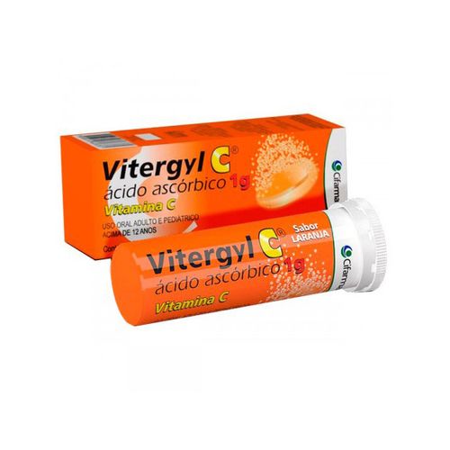 Vitergyl C Sabor Laranja 1g 10 Comprimidos Efervescentes