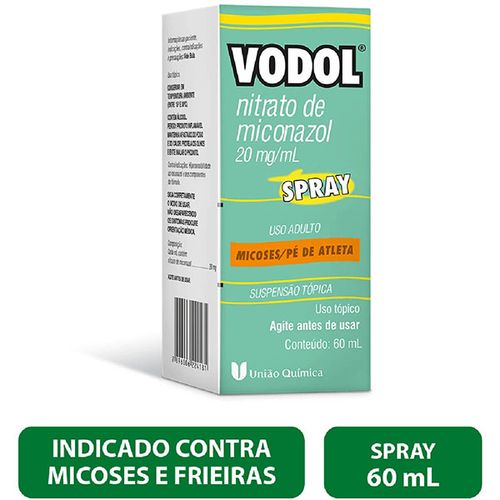 Antifúngico Vodol Nitrato de Miconazol 20mg Spray 60ml