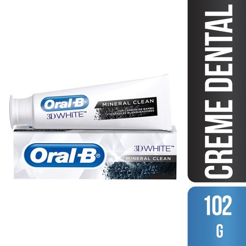 Creme Dental Oralb 3Dw Min Clean Carvao 102G - Oral B