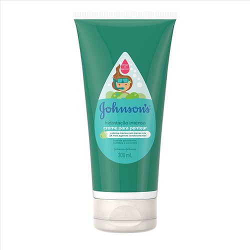 Creme para Pentear Infantil Hidratação Intensa 200 ml 3x agentes Johnson's - Desembaraço