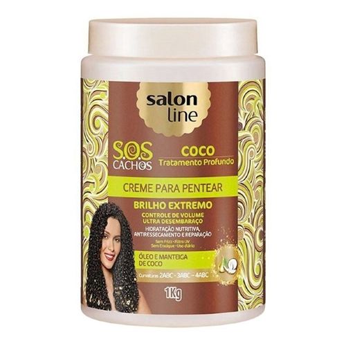 Creme para Pentear S.O.S. Cachos Coco 1kg Salon Line