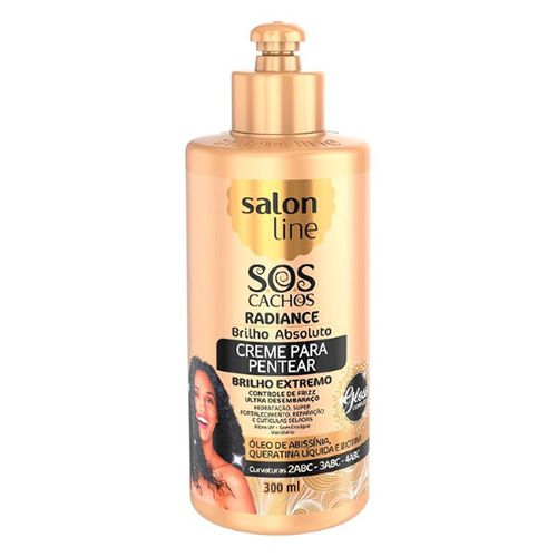 Creme Pentear Sos Radia Brilho Absolu 300Ml - Salon Line