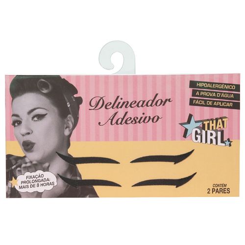 Delineador Adesivo Preto That Girl com 2 Pares