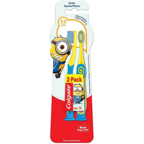 Escova Dental Infantil Extra Suave Minions Colgate 2 Unidades