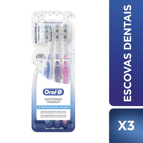 Escova De Dentes Oralb Whitening Theraphy C/3 - Oral B