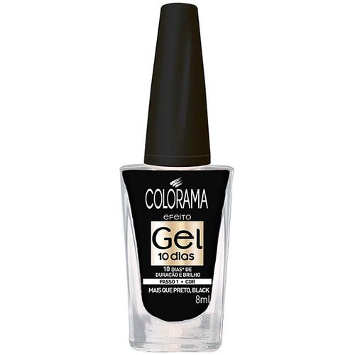 Esmalte Colorama Gel Mais Q Preto Black 8Ml - Loreal