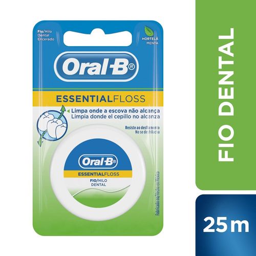 Fio Dental Encerado Menta Oral-B Essential Floss 25m