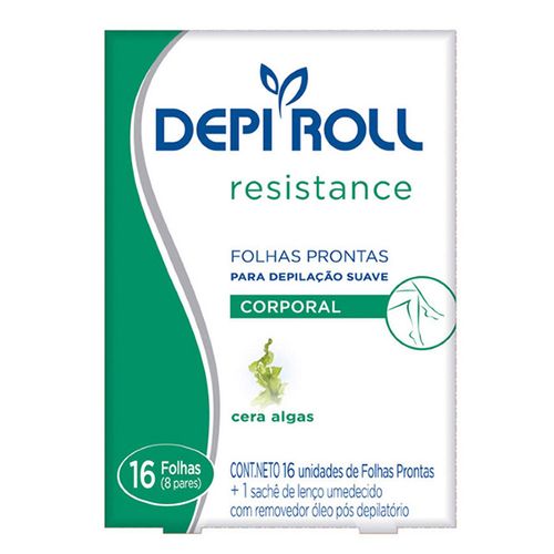 Folhas Prontas Depilatório Depi Roll-On Corporal Algas 8 Pares - Depi Roll