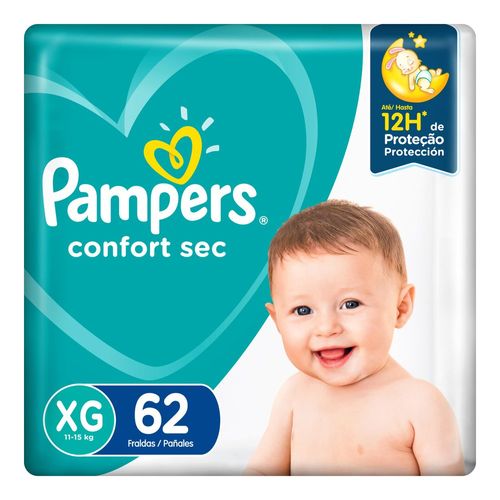 Fralda Pampers Confort Sec XG - 62 unidades