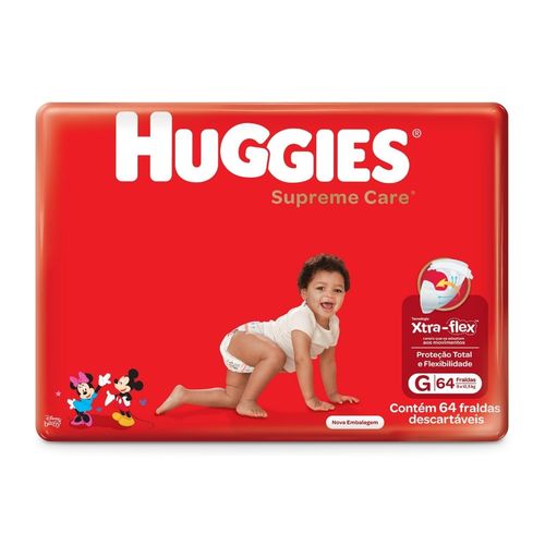 Fralda Huggies Supreme Care G - 64 unidades