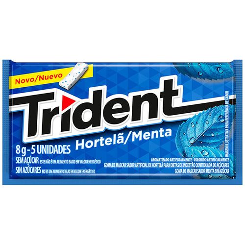 Goma De Mascar Trident Hortelã 8G 5Un - Trident