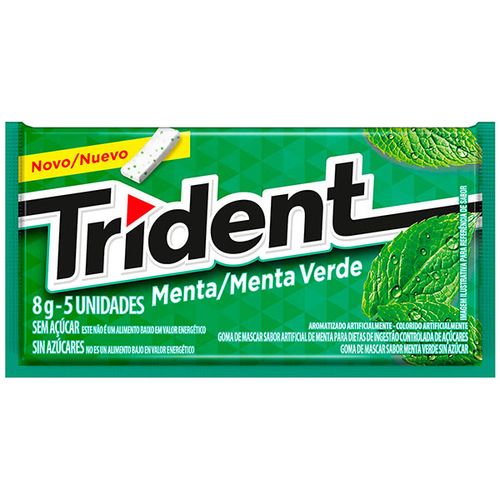 Goma De Mascar Trident Menta Verde 5Un 8G 21Un - Trident