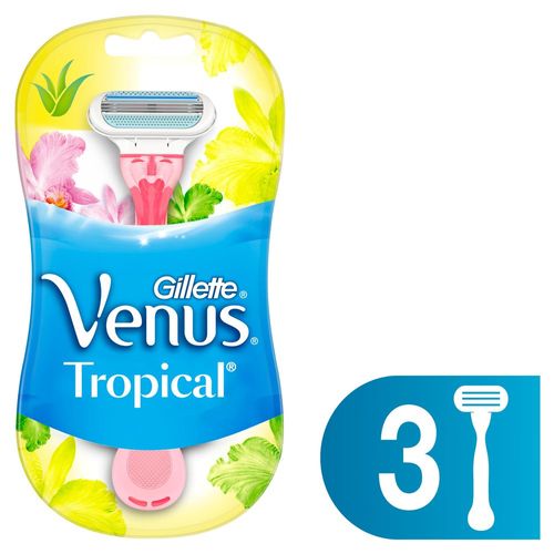Kit Aparelho Barbear Venus Tropical 3Un - Gillette Venus