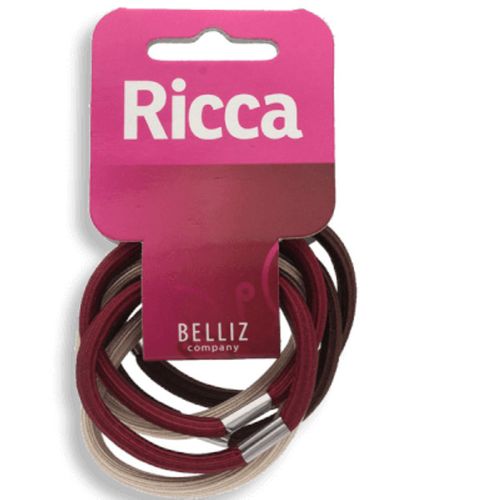 Kit Elástico Cabelo Ricca Basics Textura 6Mm 6Un - Ricca
