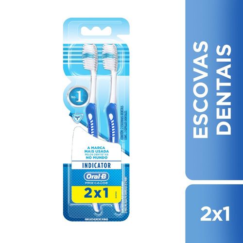 Kit Escova De Dentes Oral B Indicator Plus 35 - Leve 2 Pague 1 - Oral B Indicator
