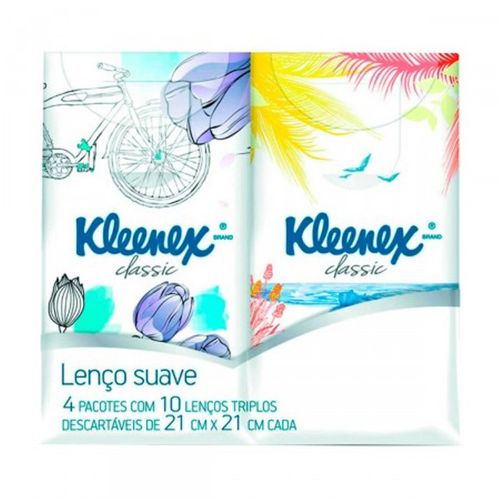 Kit Lenço Kleenex Bolso Dia A Dia Com 10 - Leve 4 Pague 3 - Kleenex