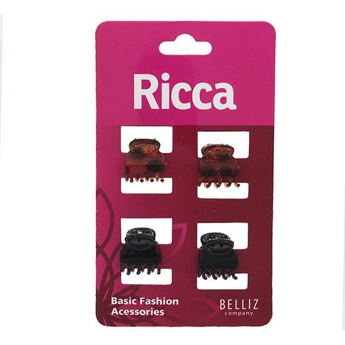 Kit Mini Prendedor Piranha Classic Ricca com 4 unidades