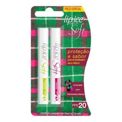 Kit Protetor Labial Lipice Soft Limonada Framboesa Fps20 02Un - Lip Ice