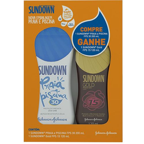 Kit Protetor Solar Sundown Fps30 200ml + Gold Fps15 120ml