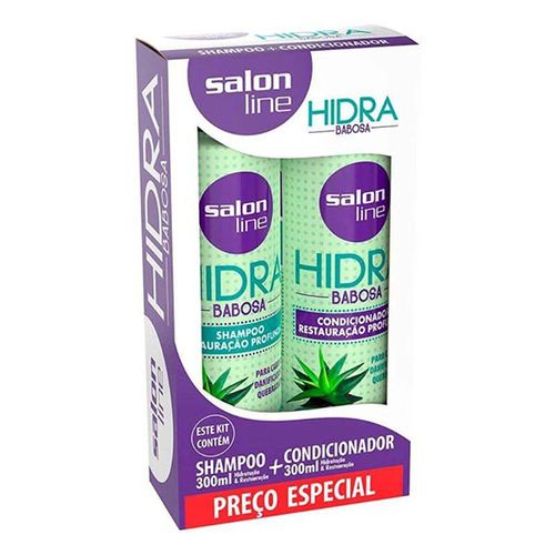 Kit Shampoo Hidratação + Condicionador Babosa 300Ml - Salon Line