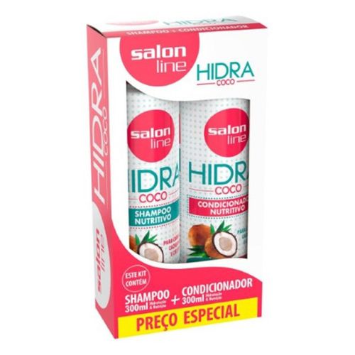 Kit Shampoo Hidratação + Condicionador Coco 300Ml - Salon Line