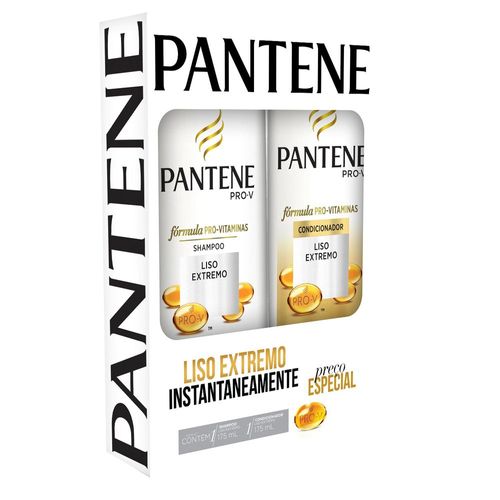 Kit Shampoo Pant 175Ml + Condicionador Liso Extremo175Ml - Pantene