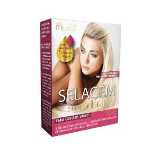 Kit Shampoo Selagem 50Ml + Selante 90Ml + Condicionador 50Ml + Luva Cabeloçãoiros - Muriel