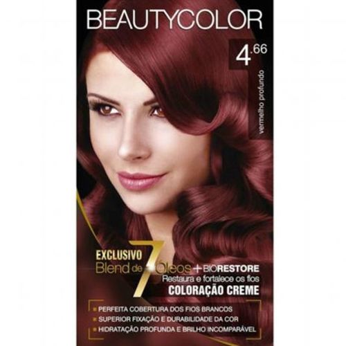 Kit Tintura Beauty 4.66 Vermelho Profu - Beauty Color